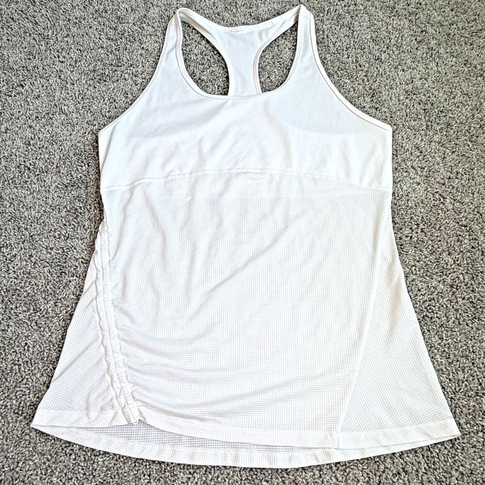 Fabletics Women's Athletic Tank Top Racerback White Workout Fitness - Sz. M